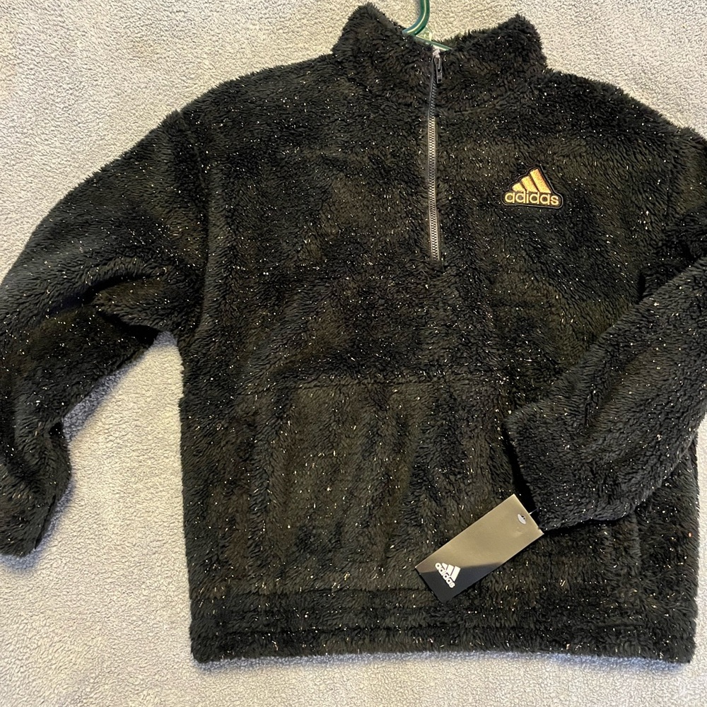 Girls adidas fuzzy jacket